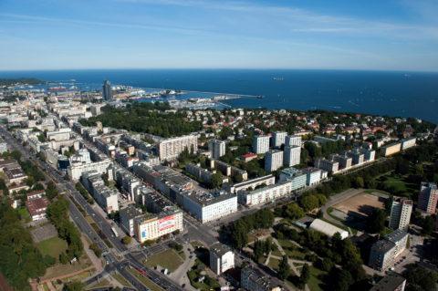 Gdynia z lotu ptaka, historyczny układ urbanistyczny