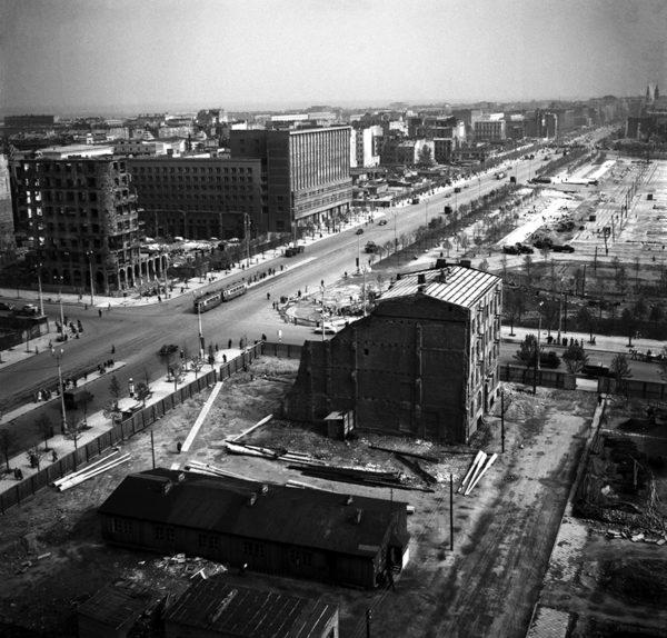 widok Warszawy z lotu ptaka