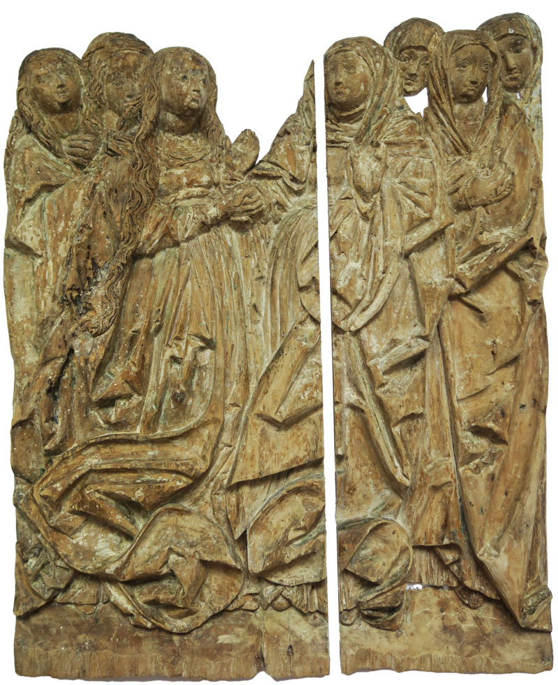 Nawiedzenie Świętej Elżbiety "Nawiedzenie Świętej Elżbiety", polichromowane drewno lipowe