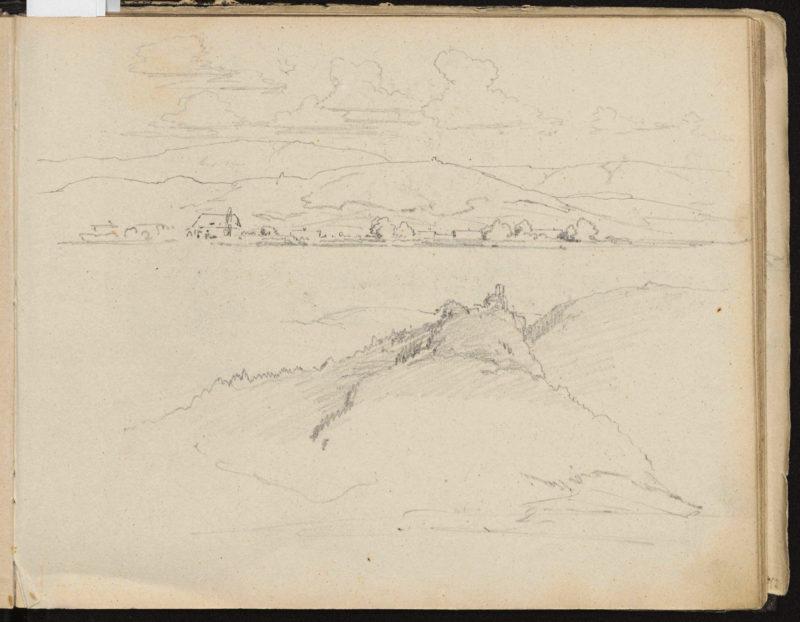 Rysownik Arthur Blaschnik (1823-1918), Zamek Chojnik w Karkonoszach, 1860 r., w zbiorach Muzeum Narodowego w Warszawie