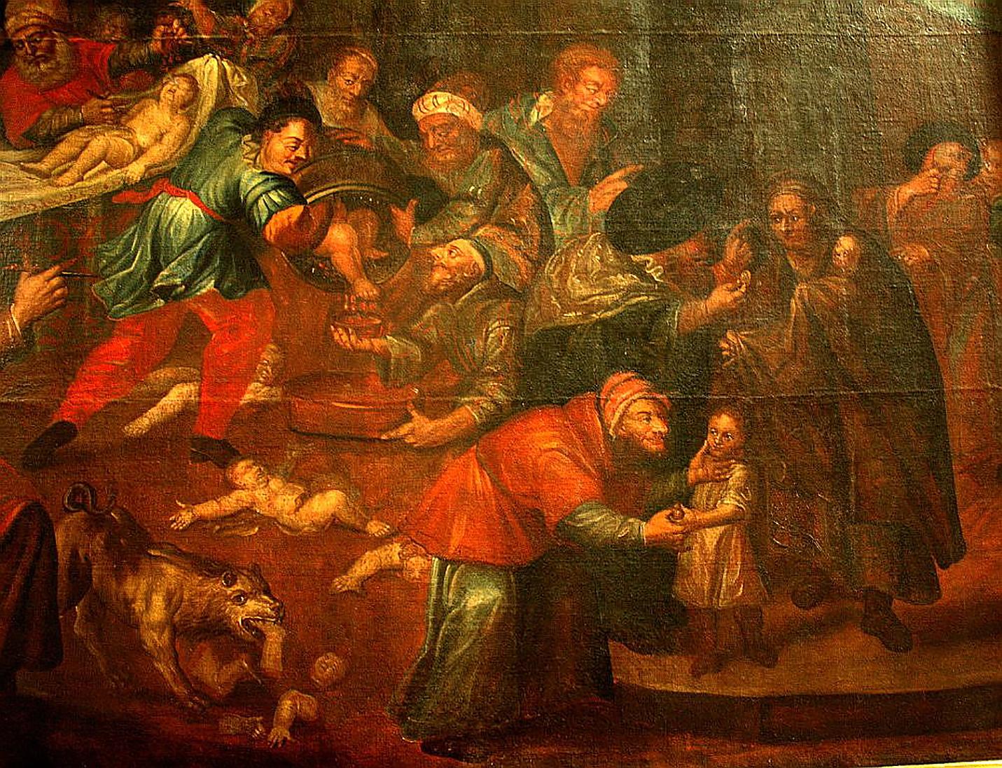 Obraz K de Prevo - Męczeństwo pierwszych chrześcijan. Obraz autorstwa Karol (Charles) de Prevot - Męczeństwo pierwszych chrześcijan z katedry sandomierskiej.