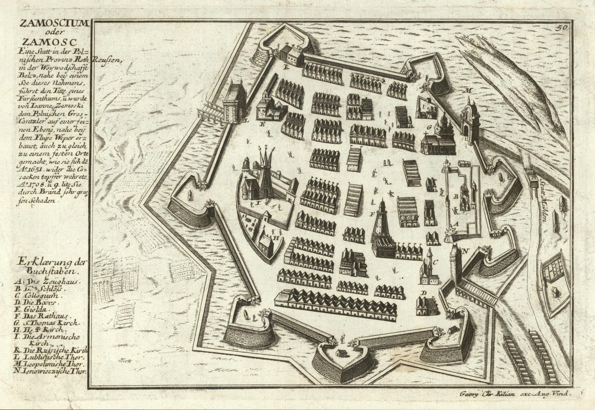 Zamość – historyczny zespół miasta w zasięgu obwarowań XIX wieku