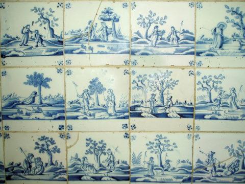 Płytki holenderskie z Nieborowa.