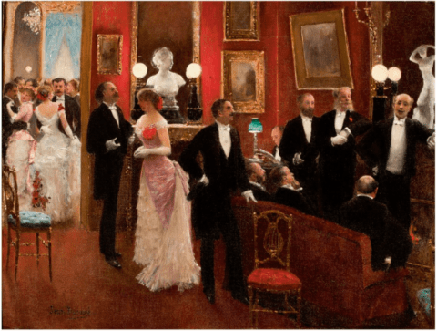 JEAN BÉRAUD, "Scena balu", 1849 - 1935 r.