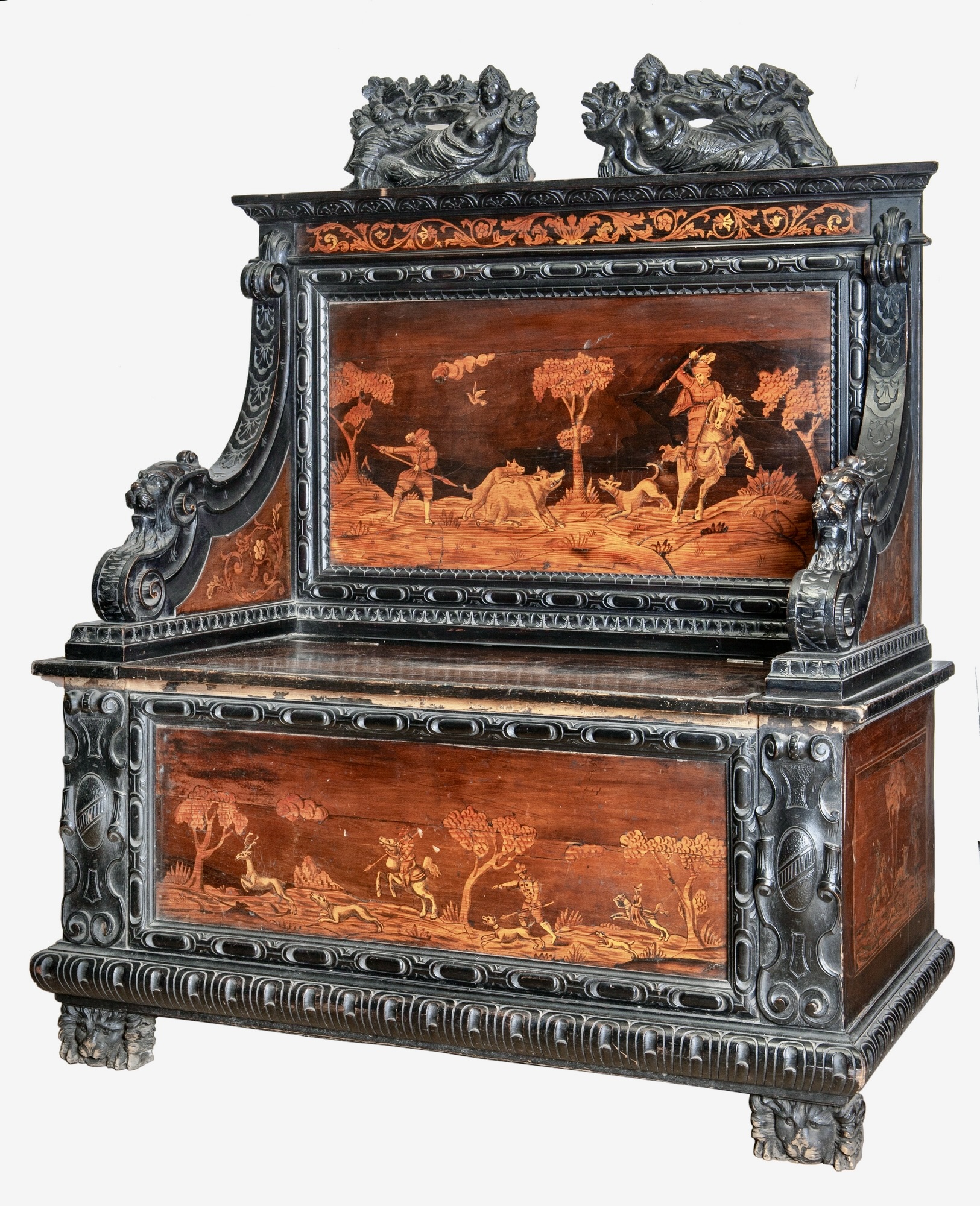 Cassapanca, Niemcy , ok. 1880 – 1910 r., Muzeum Narodowe we Wrocławiu Fałszerstwo (prawie) doskonałe
