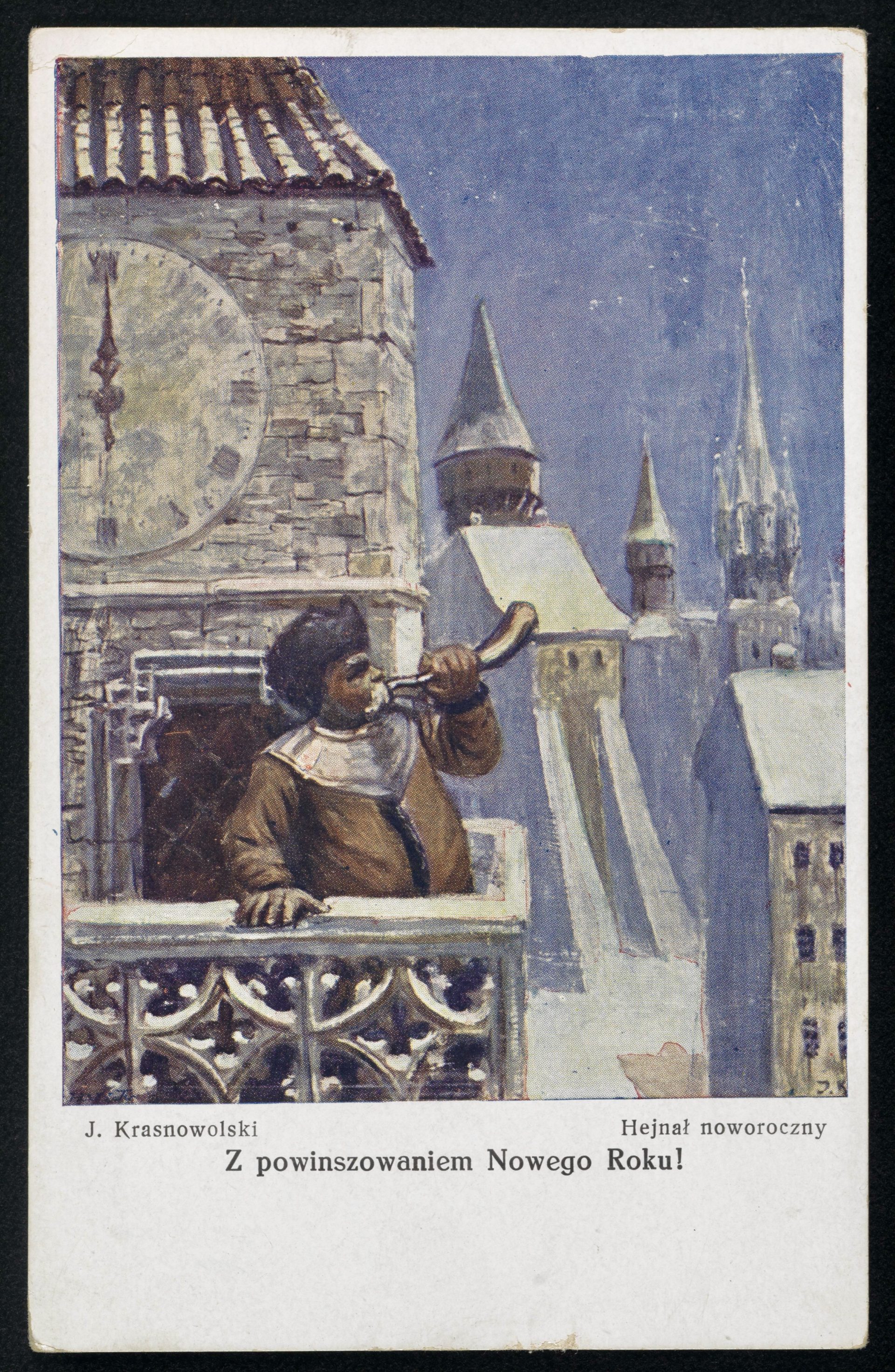 Z powinszowaniem Nowego Roku! Hejnał noworoczny, 1926 r. Kartki świąteczne, czyli słowa w prezencie