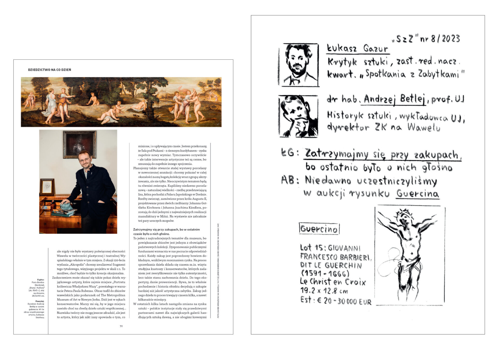 Marcin_Maciejowski1 Strona „Spotkań z Zabytkami” (nr 8/2023), do której nawiązuje artysta