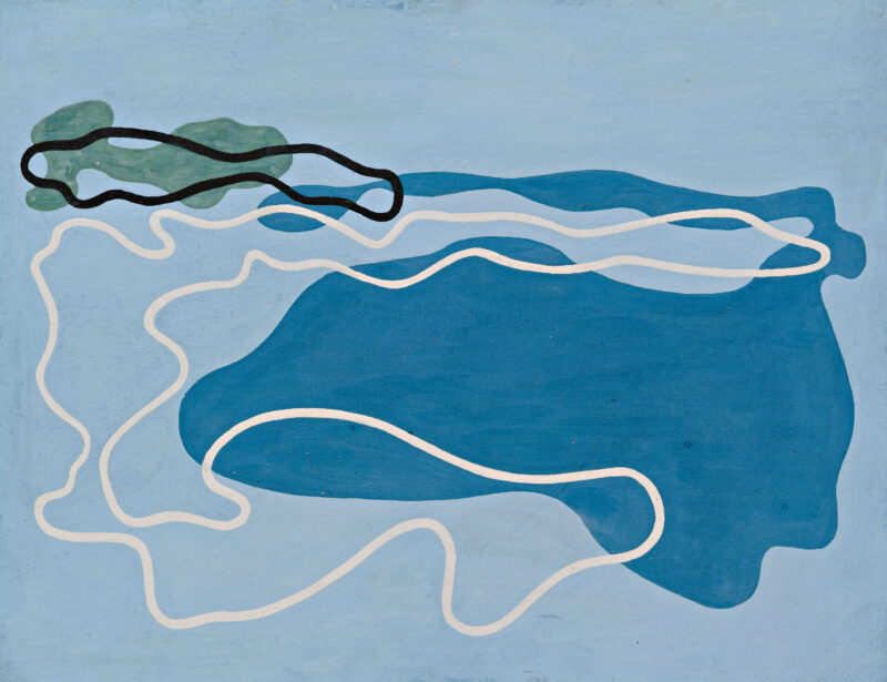 WŁADYSŁAW STRZEMIŃSKI (1893–1952) Pejzaż morski, 1934, tempera, tektura, 20 × 25 cm, dzięki uprzejmości Muzeum Sztuki w Łodzi Władysław Strzemiński, „Pejzaż morski”, tempera, tektura, 20x25 cm, 1934 r.