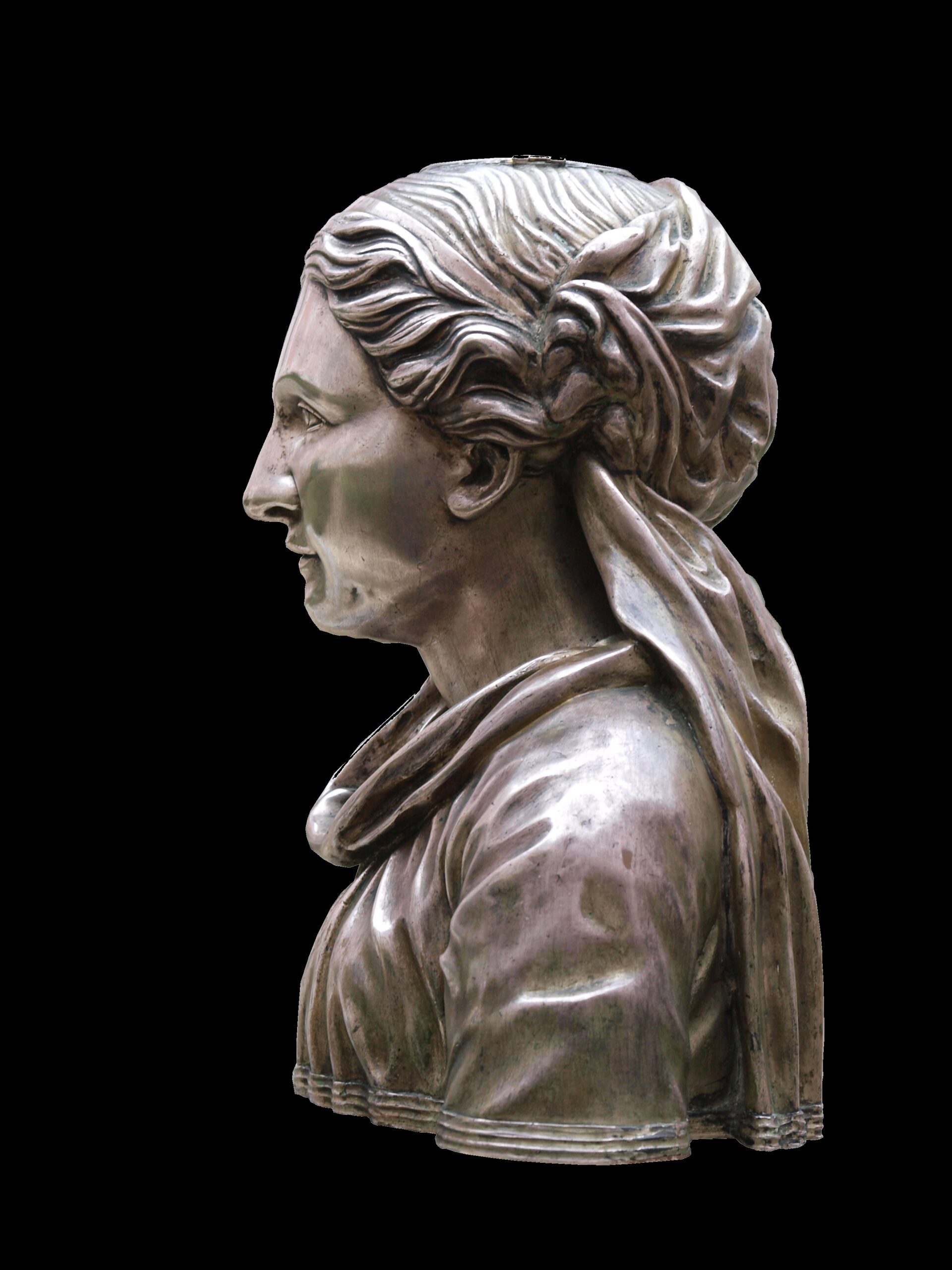 3 Popiersie relikwiarzowe św. Urszuli. Model wykonał Adam Zeltt, fabryka Karola Juliusza Mintera, 1852 r.