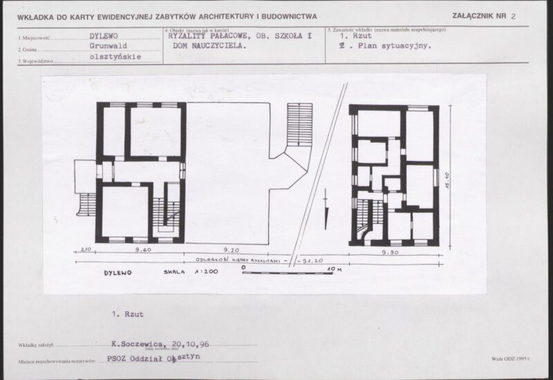 karta biala dylewo dwewd Dylewo - Karta Biała z archiwum dawnego Ośrodka Dokumentacji Zabytków w Warszawie, lata 90 (całość na portalu Zabytek.pl)