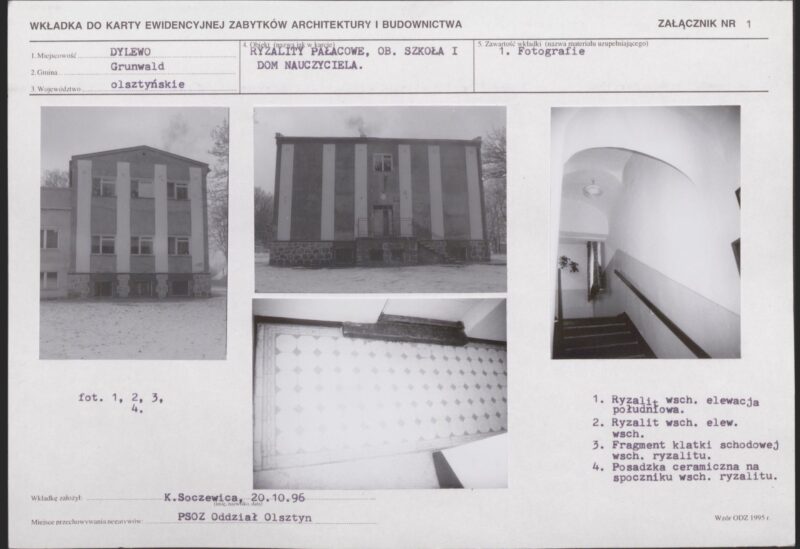 karta biala dylewo vrtfgrt Dylewo - Karta Biała z archiwum dawnego Ośrodka Dokumentacji Zabytków w Warszawie, lata 90 (całość na portalu Zabytek.pl)