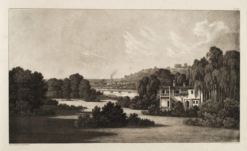 Grafiki dołączone do &bdquo;Andeutungen &uuml;ber Landschaftsg&auml;rtnerei, verbunden mit der Beschreibung ihrer praktischen Anwendung in Muskau&rdquo; autorstwa Hermanna von P&uuml;ckler-Muskau (wydanie Stuttgart 1834)