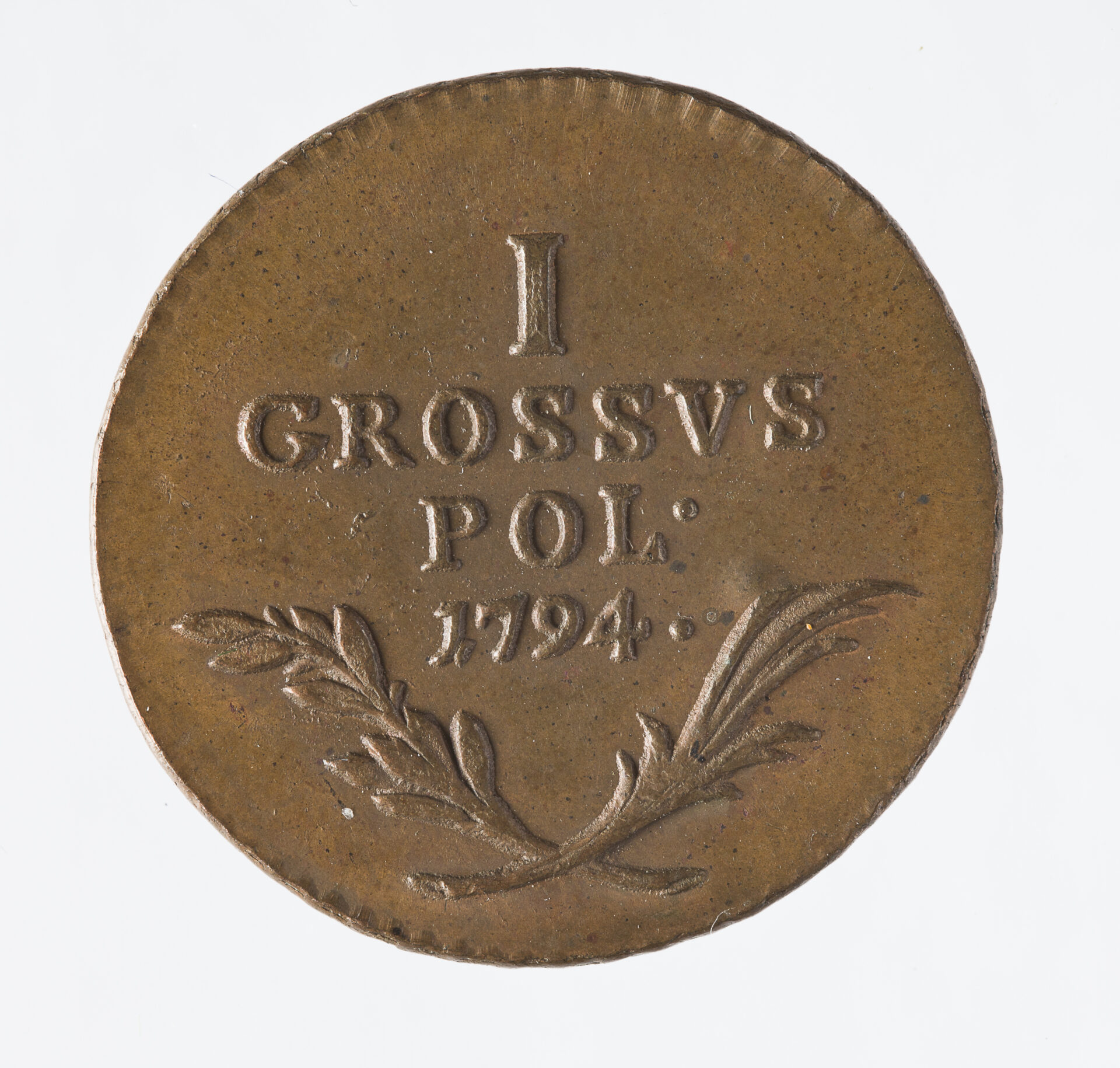 Zabór austriacki, Galicja i Lodomeria, grosz polski, Wiedeń; 1794-2 Grosz polski, Galicja i Lodomeria, Wiedeń, średnica: 22,2 mm, waga: 3,61 g, miedź, 1794 r.