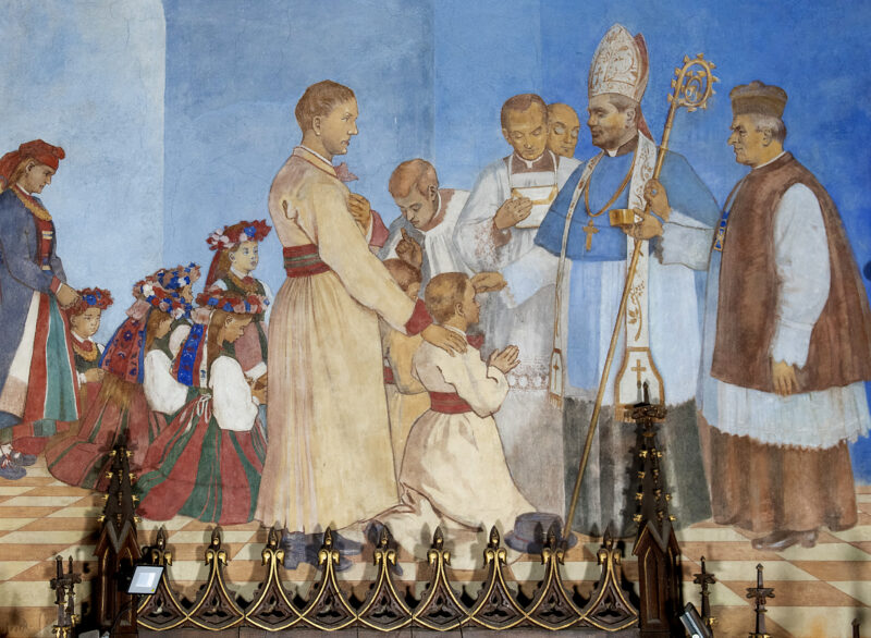 03__OBR Polichromia przedstawiająca sakrament bierzmowania (kościół w Złakowie)