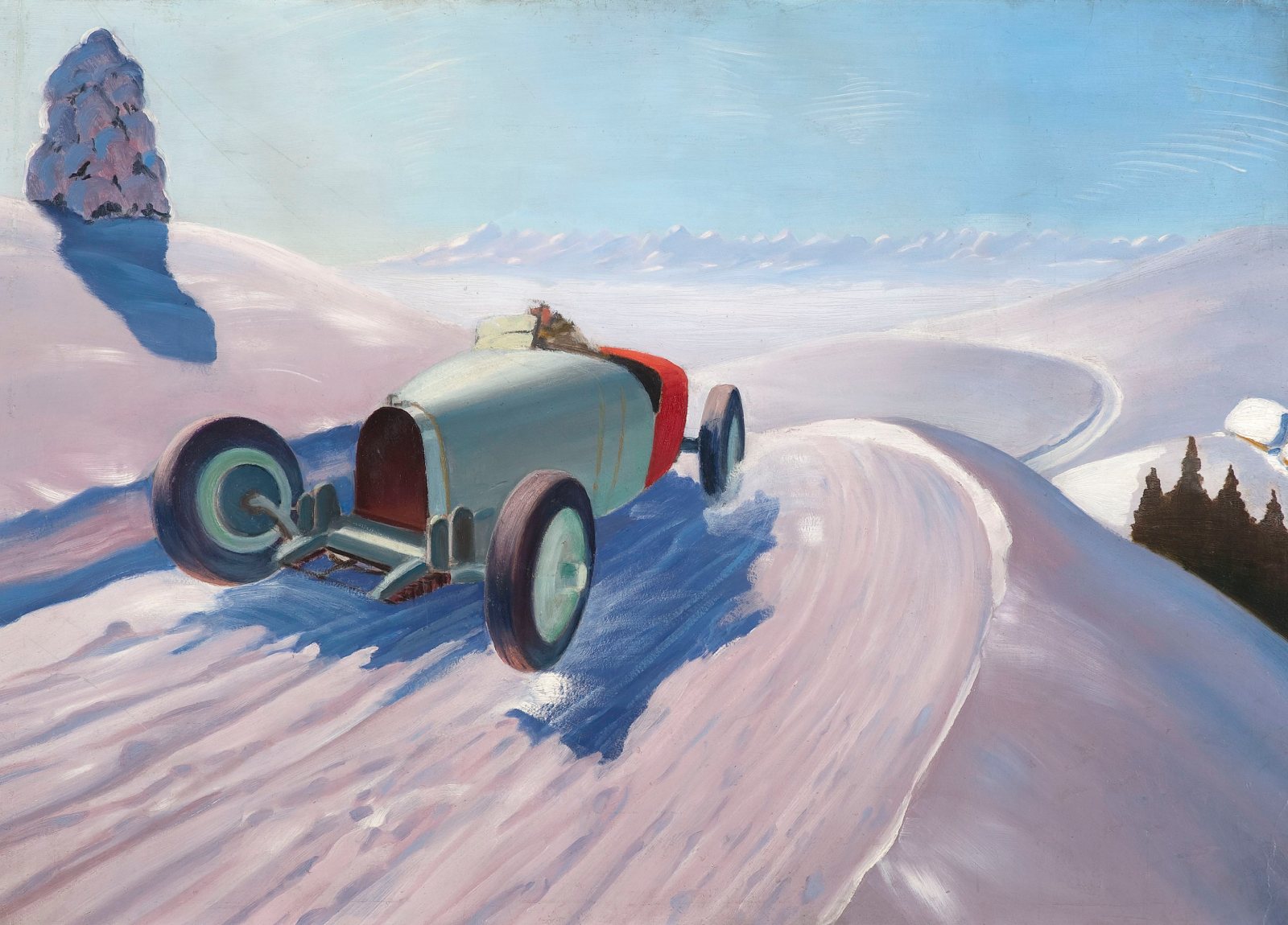 Rafał Malczewski „Auto na tle zimowego pejzażu” Rafał Malczewski „Auto na tle zimowego pejzażu” (Muzeum Narodowe w Warszawie)
