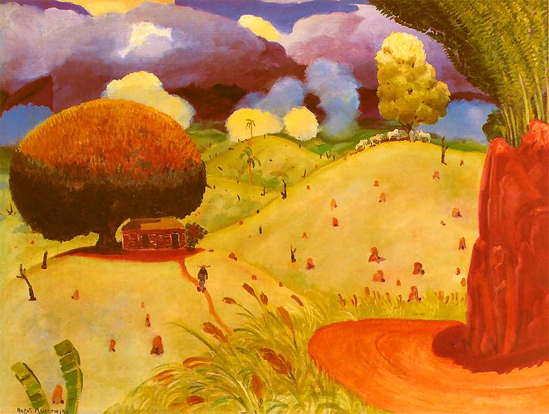 Rafał Malczewski, "Burza w górach Itatiaia" (Brazylia). Olej na płótnie. 68,5 x 90 cm, 1942 r.