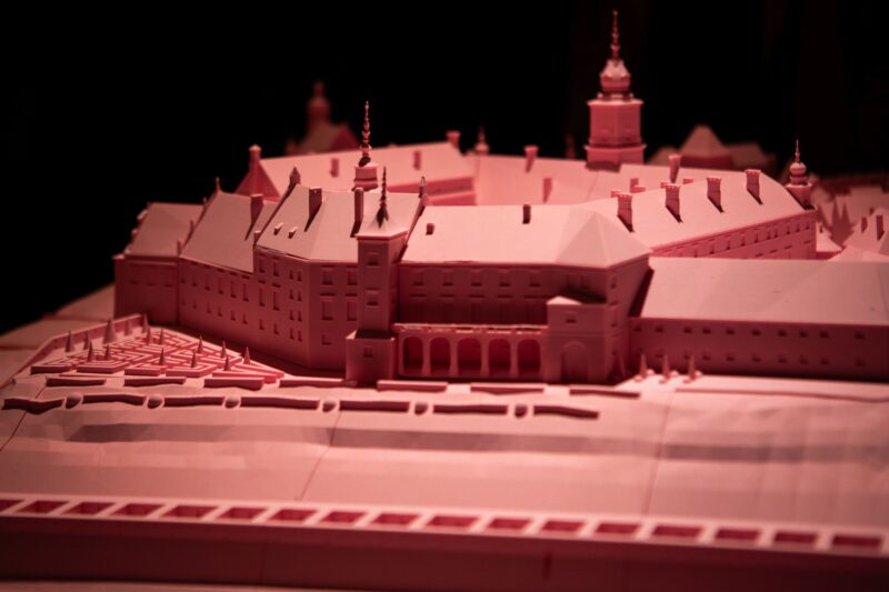 Model "Zamek Wazowski". Wystawa "Saskie Wizje. Architektura władzy" ma Zamku Królewskim w Warszawie