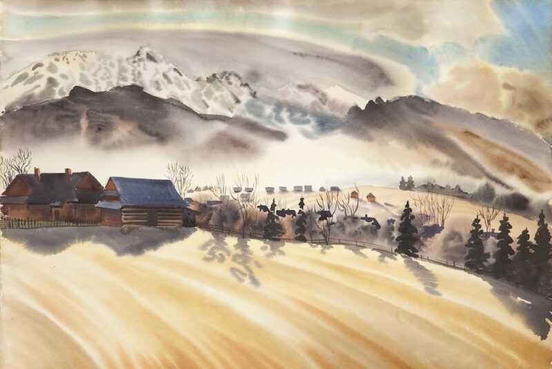 Rafał Malczewski, "Pejzaż tatrzański, akwarela, lata 30. XX w.