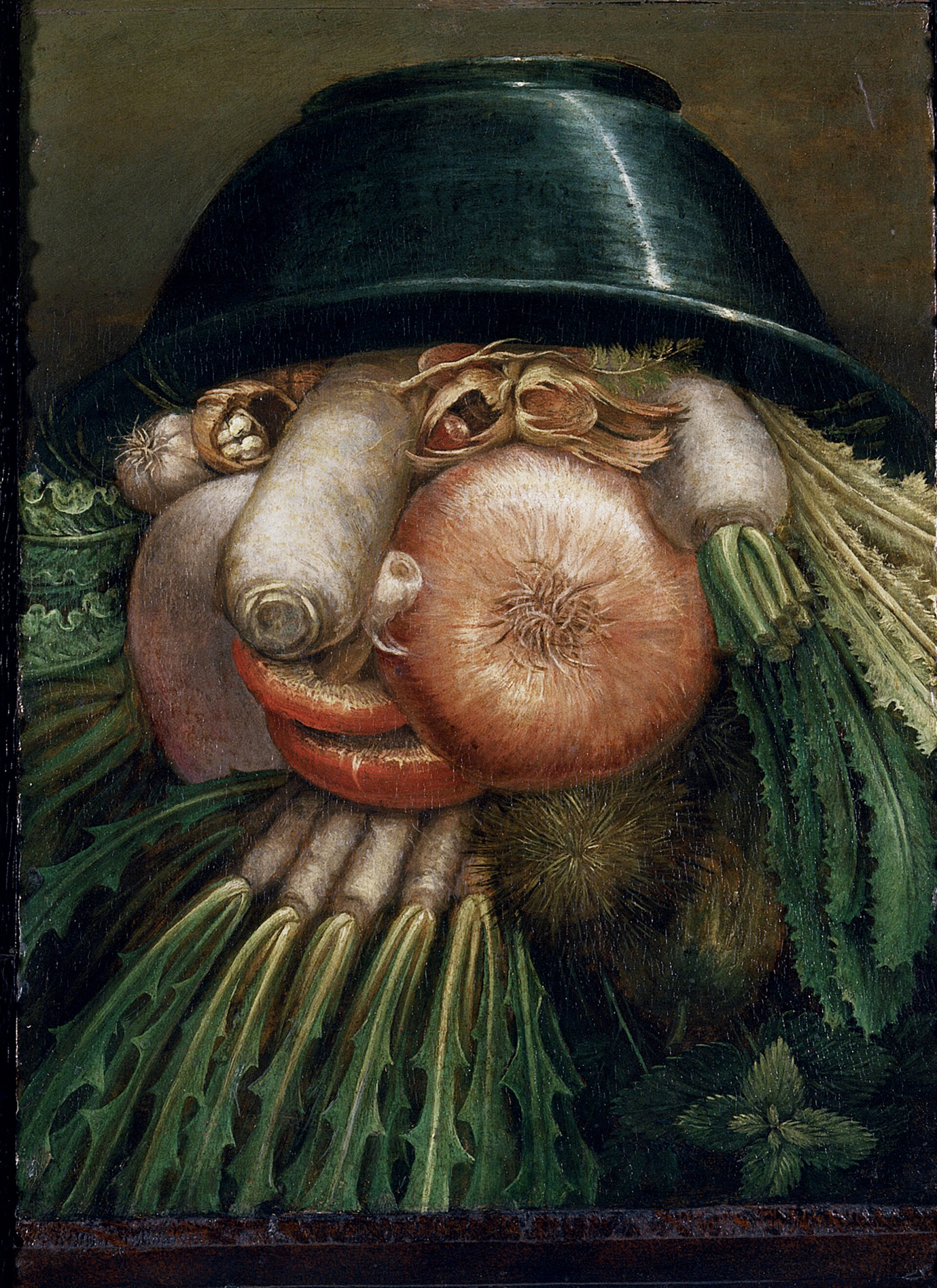 Giuseppe Arcimboldo "Ogrodnik warzywny", 36 x 24 cm, 1587 / 1590 r. Museo Civico "Ala Ponzone" w Cremonie