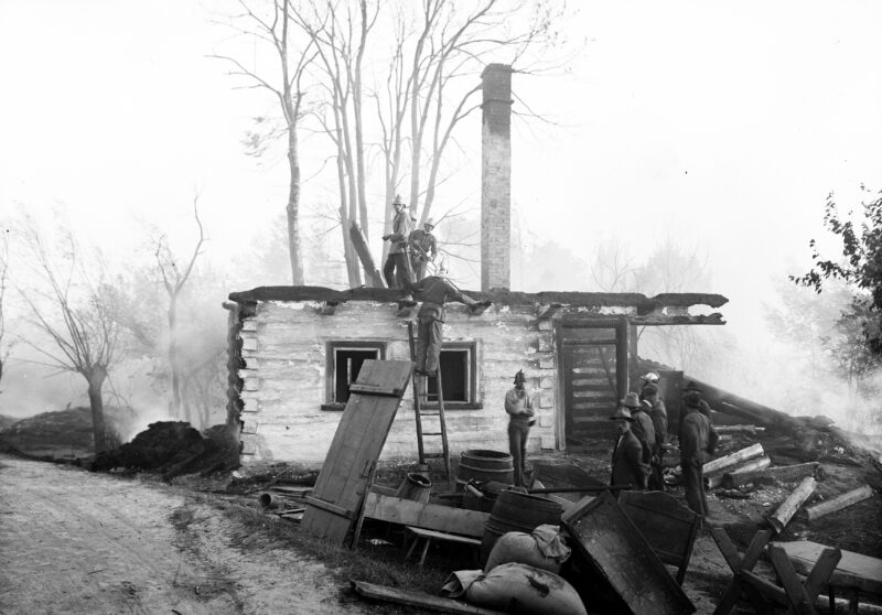 03 Pożar we wsi Buków, 1930 r.