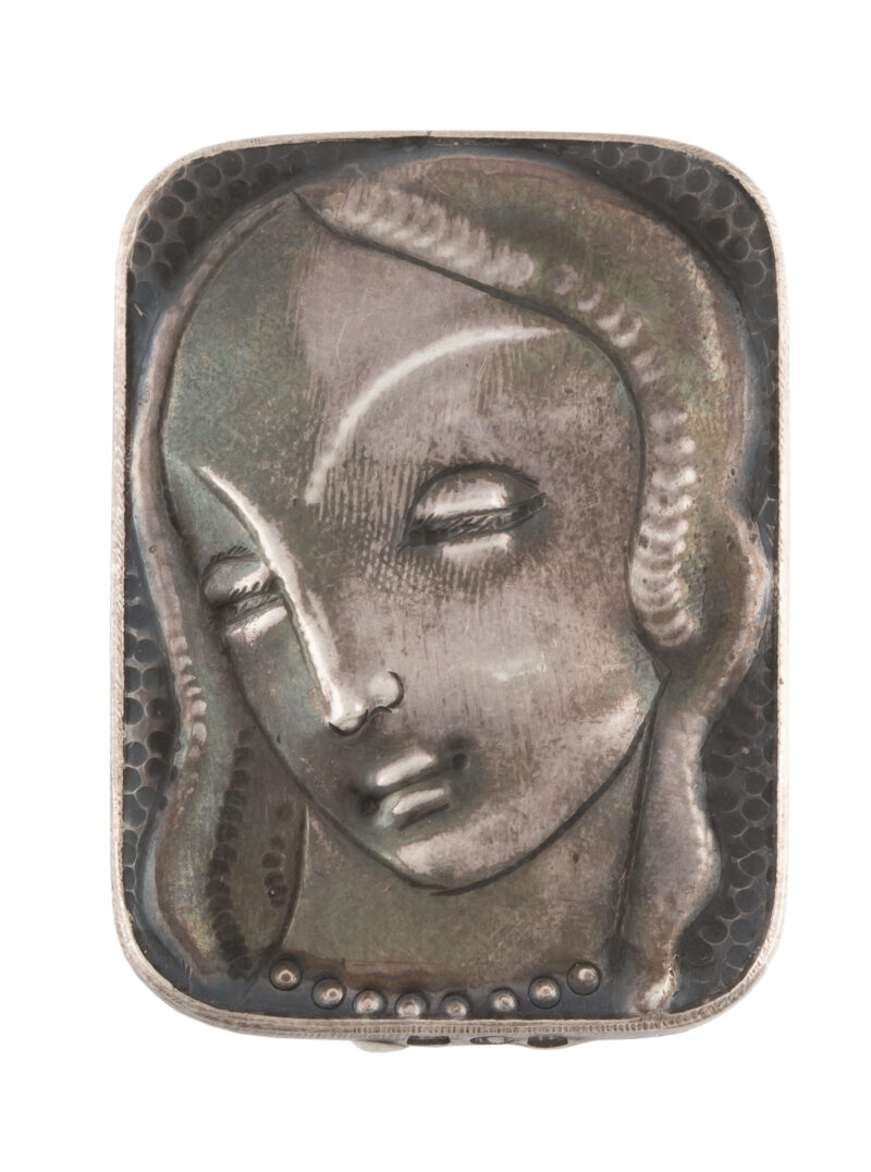 Broszka, Józef Fajngold, przed 1963 r.srebro, pr. 3, m. 8 g Brosza, ok 1963 r.