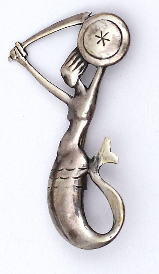 mgl_ra_06855 Brosza – „Syrenka”, srebro, 1954 r., nr inw. MGL/RA/6855