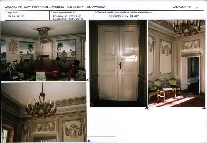 Pałac w Małej Wsi. Karta biała dawnego Ośrodka Dokumentacji Zabytków