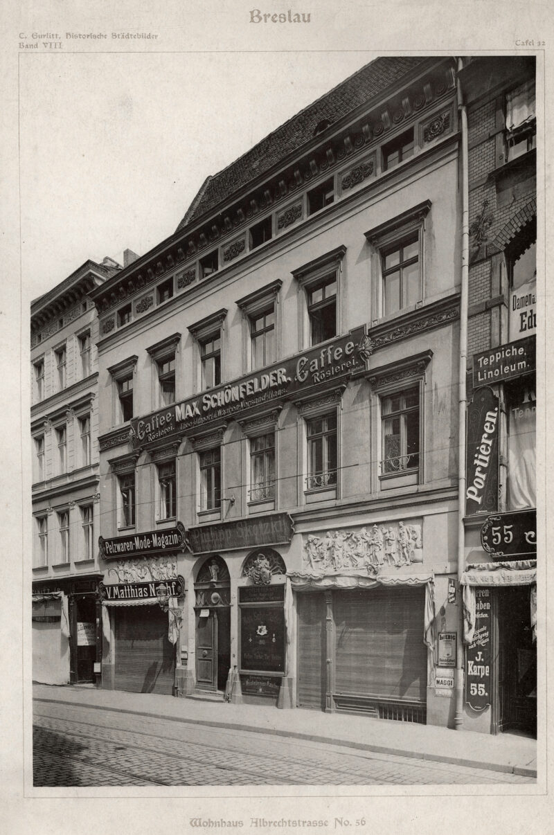 Albrechtstrasse - dom mieszkalny pod nr 56 (widok od frontu) Kamienice wiecznie żywe