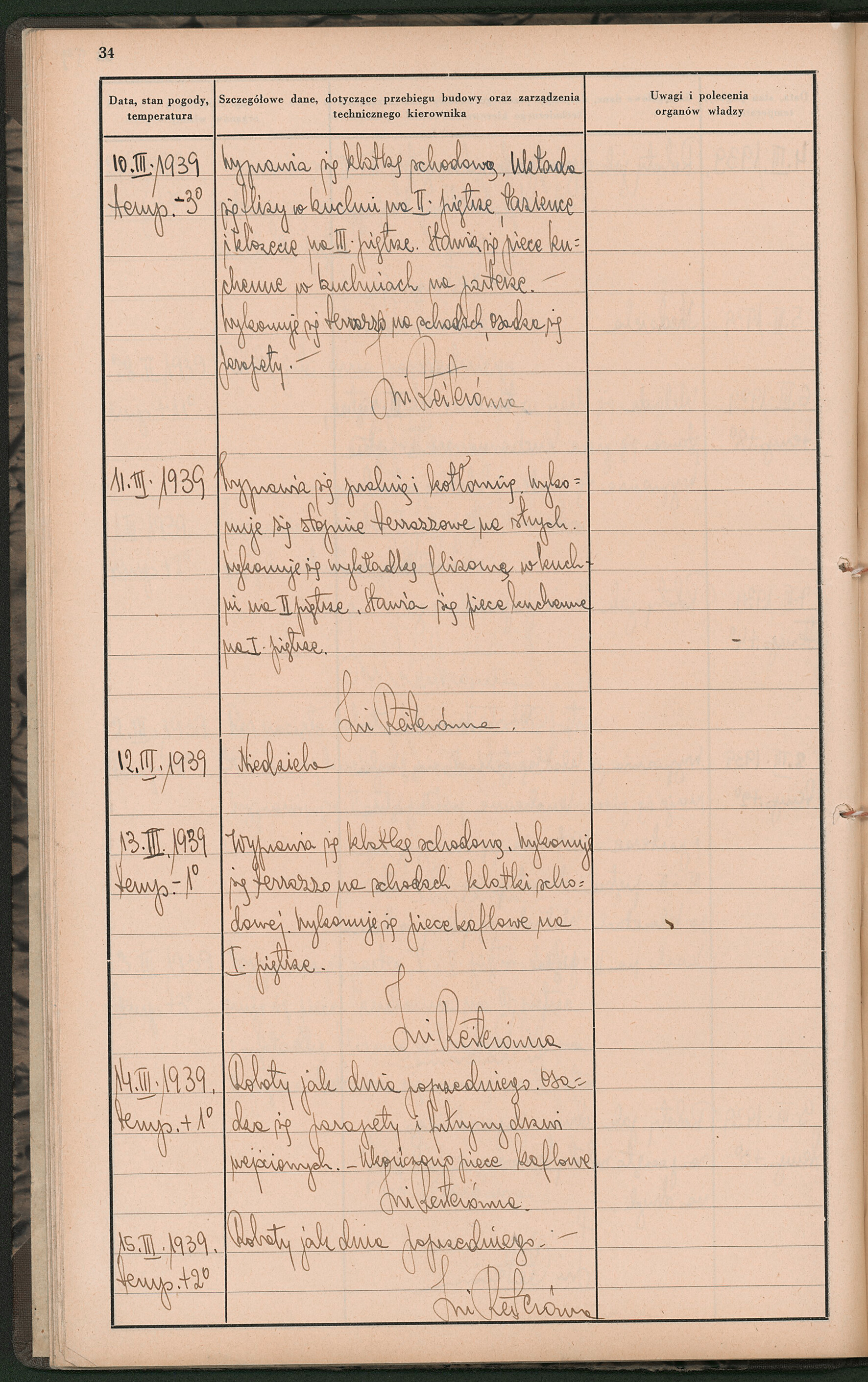 Dziennik budowy kamienicy przy ul. Pawlikowskiego 16 w Krakowie Fot. Achiwum Narodowe w Krakowie