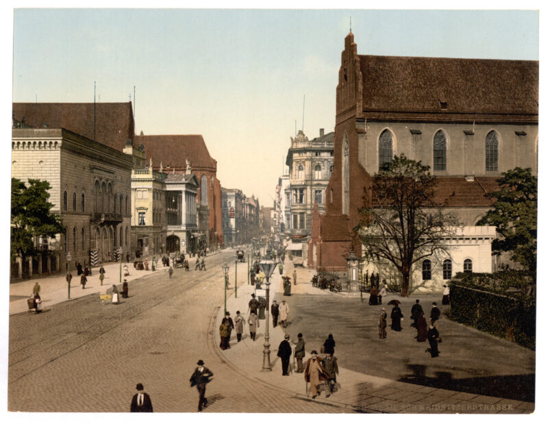 master-pnp-ppmsca-01000-01063u Schweidnitzerstrasse. Breslau, przed 1945 r.