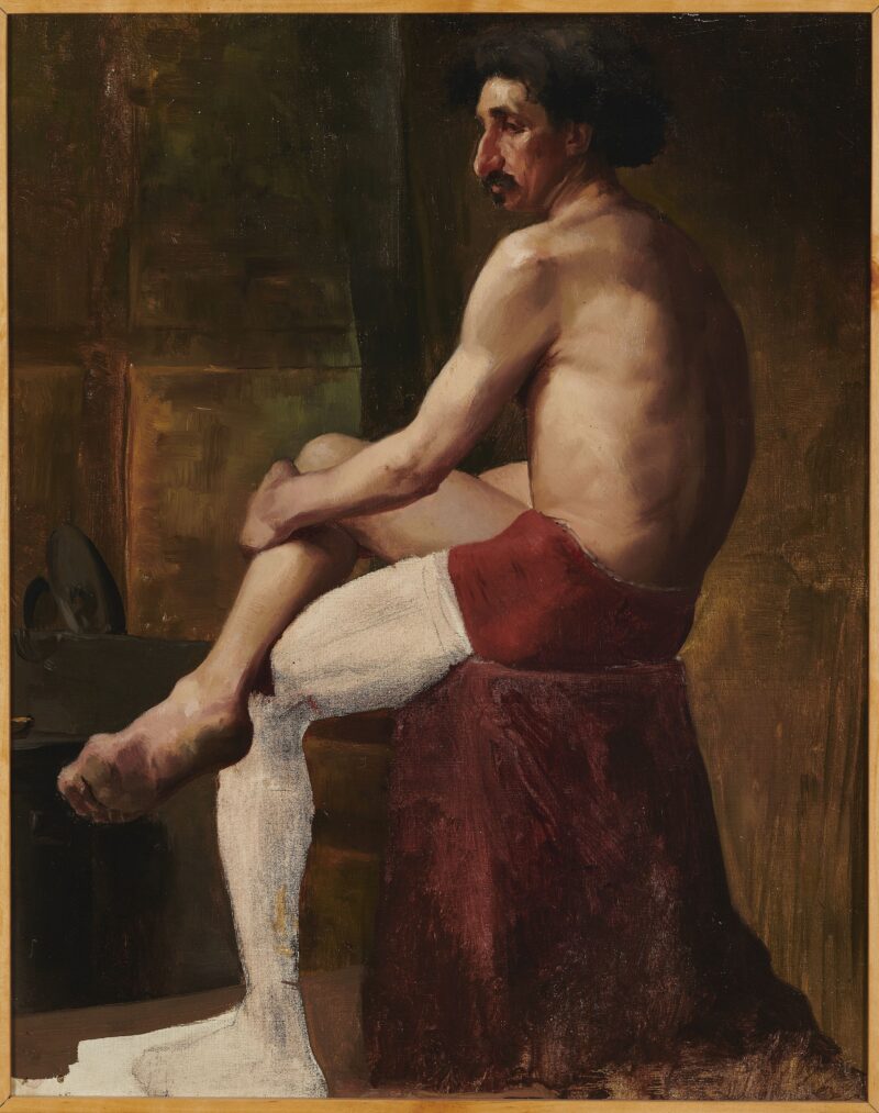 Anna Bilińska-Bohdanowiczowa &bdquo;Studium siedzącego mężczyzny&rdquo;