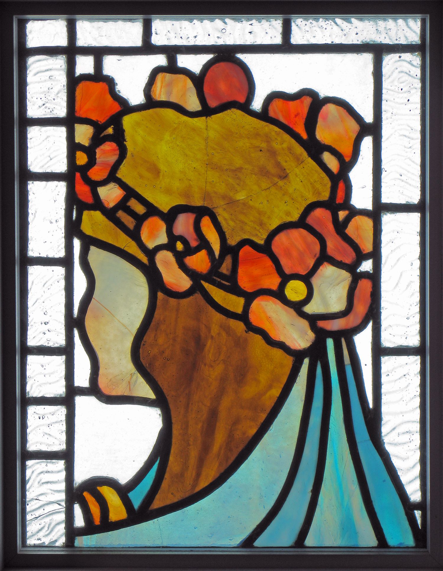 Dama, ok. 1900 r. &ndash; witraż ze zbior&oacute;w Muzeum Architektury we Wrocławiu Fot. Muzeum Architektury we Wrocławiu