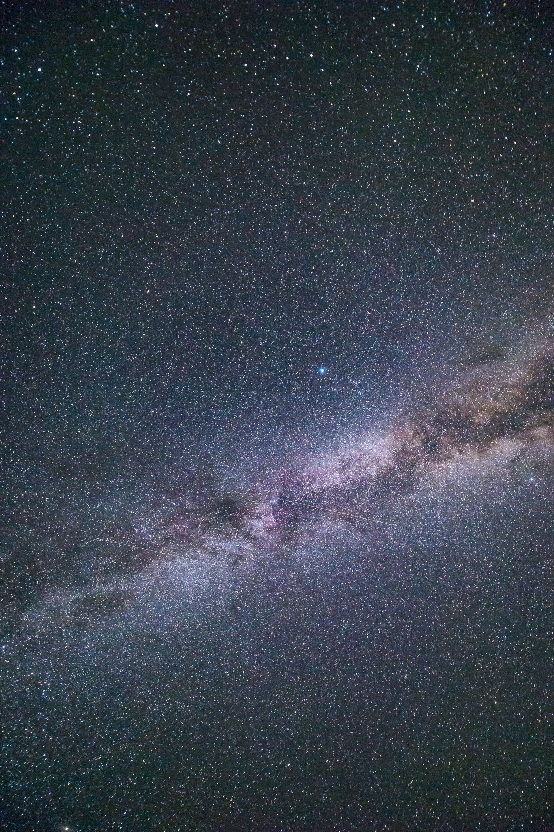 Droga Mleczna, widok z Bieszczad