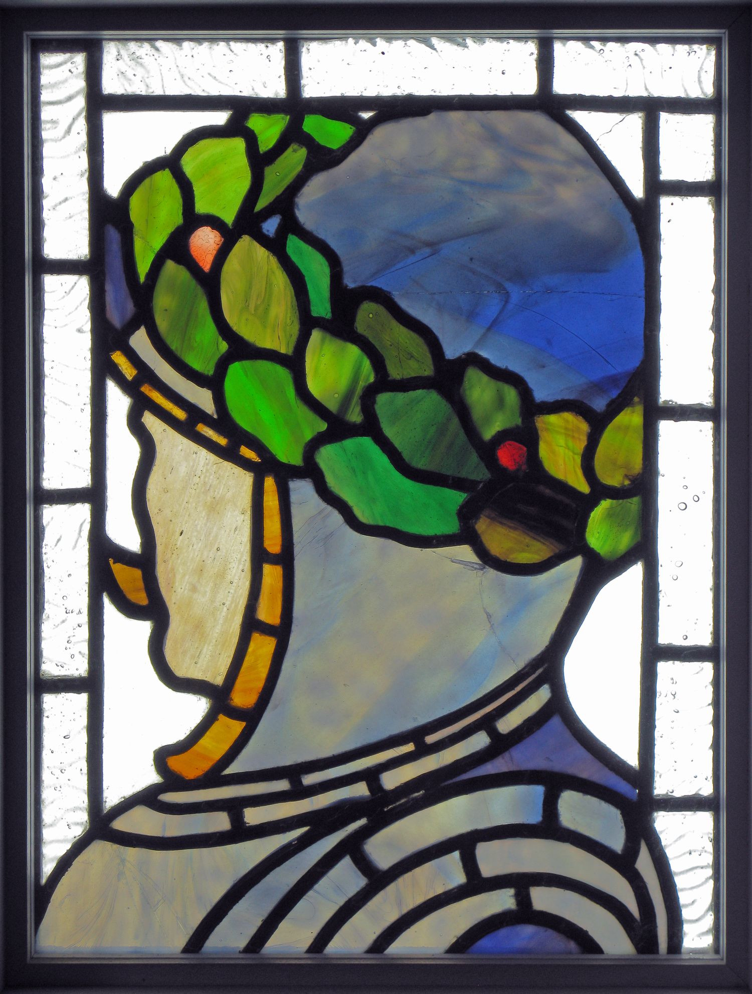 Rycerz, ok. 1900 r. &ndash; witraż ze zbior&oacute;w Muzeum Architektury we Wrocławiu