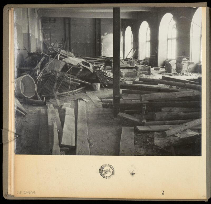 Zakład Narodowy im. Ossolińskich, biblioteka, magazyn, 1947 r. Fot. Biblioteka Narodowa Polona