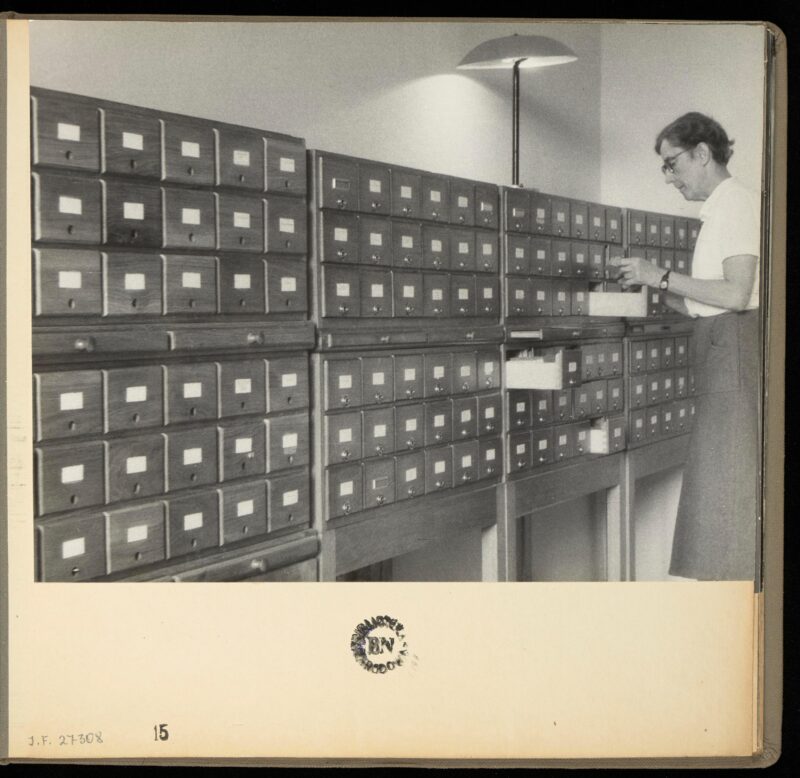 Zakład Narodowy im. Ossolińskich, biblioteka, biblioteka, katalog, 1947 r. Fot. Biblioteka Narodowa Polona