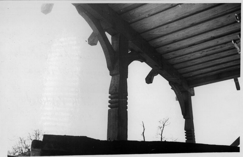 Lamus, podcienia. Kalin&oacute;wka Kościelna, 1956 r.