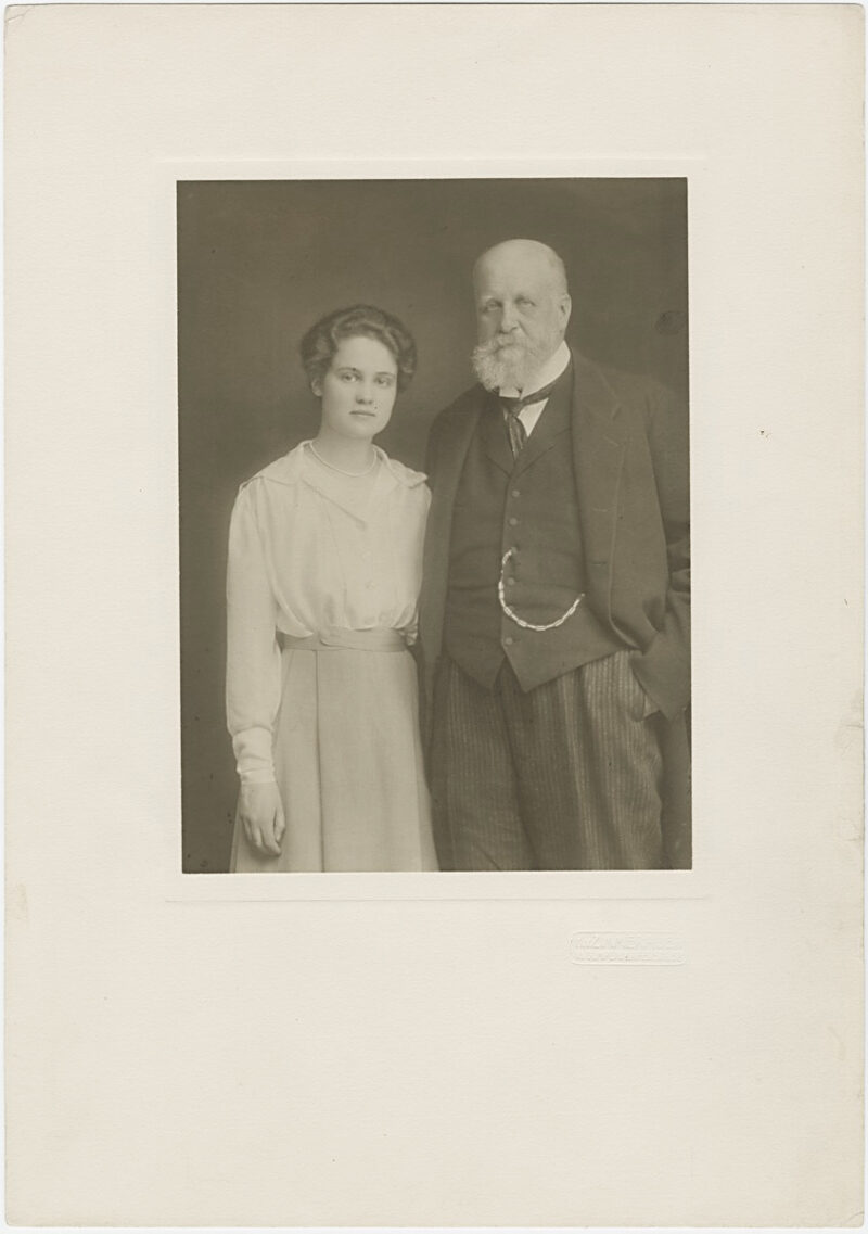 Karolina Lanckorońska z ojcem Karolem. Wiedeń, 1918 r.