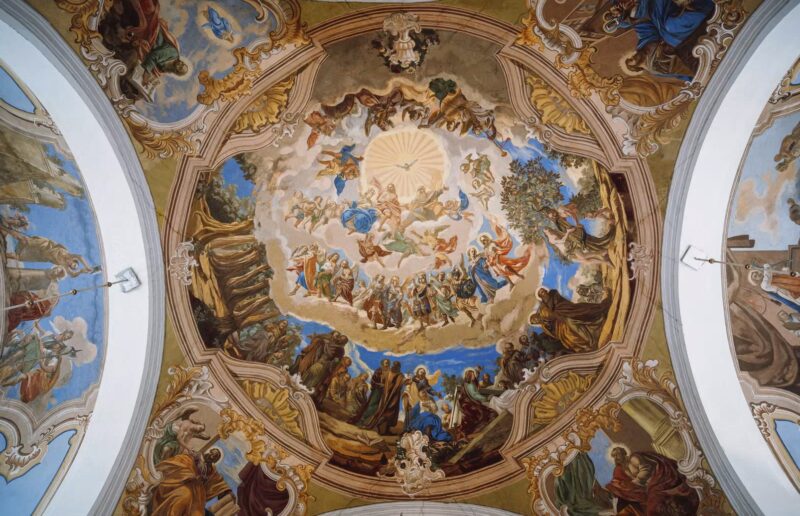 Sanktuarium Matki Bożej Rokitniańskiej, polichromia sklepienna. Rokitno, 2024 r.