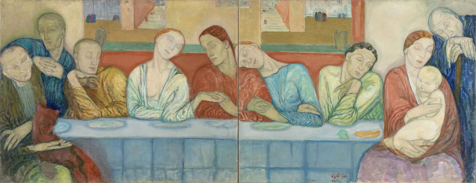 Leopold Gottlieb &bdquo;Wieczerza Pańskiej&rdquo;(&bdquo;Wieczerza nędzarzy&rdquo;), 1910 r.