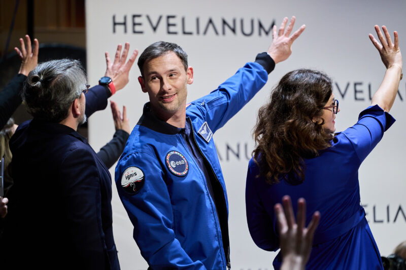 Drugi Polak w kosmosie Sławosz Uznański-Wiśniewski podczas spotkania z dziećmi. Gdańsk, październik 2015 r.