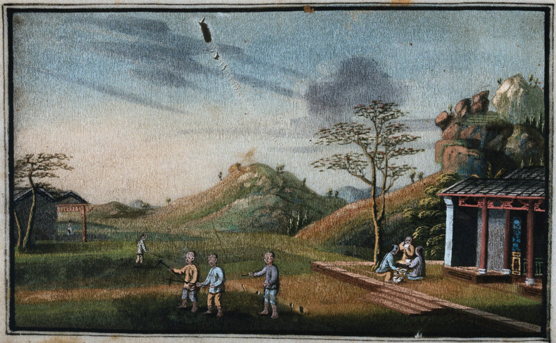 004 Pracownicy plantacji herbaty. Gwasz, Chiny, przypuszczalnie czesc kolekcji Henry’ego S. Wellcome’a, ok. 1800/1850 r.