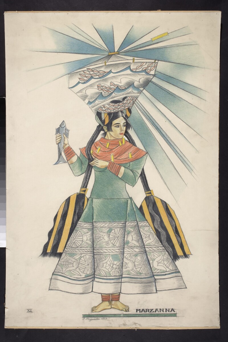 Zofia Stryjeńska, z cyklu &bdquo;Bożki Słowiańskie&rdquo;: &bdquo;Marzanna&rdquo;, 1934 r.