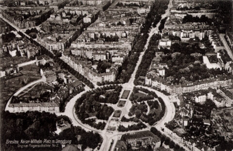 Przedwojenny Breslau. Kaiser Wilhelm Platz, widok od południa
