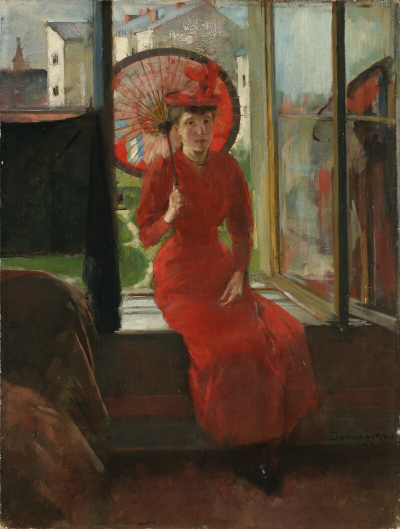 Olga Boznańska, &bdquo;Autoportret z japońską parasolką&rdquo;, 1892 r.