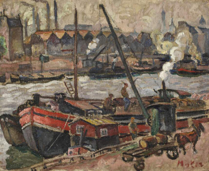 Mela Muter, "Barki na kanale St. Martin w Paryżu&rdquo;, ok. 1922