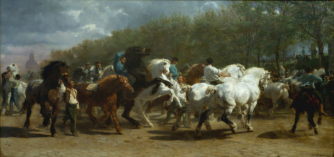 Rosa Bonheur, „Targ koński”, 1853 r.