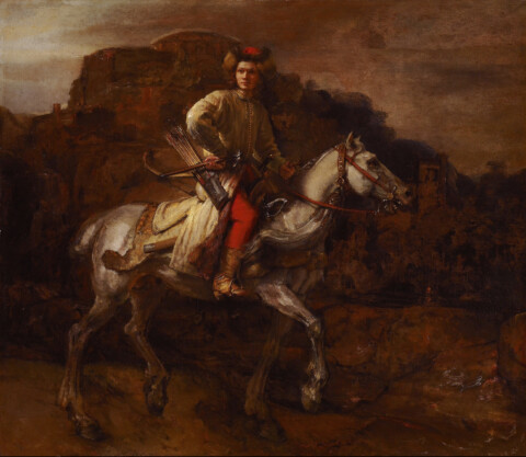 Rembrandt van Rĳn, „Jeździec polski”, 1655 r., olej, płótno, 117,1x134,8 cm, The Frick Collection, USA