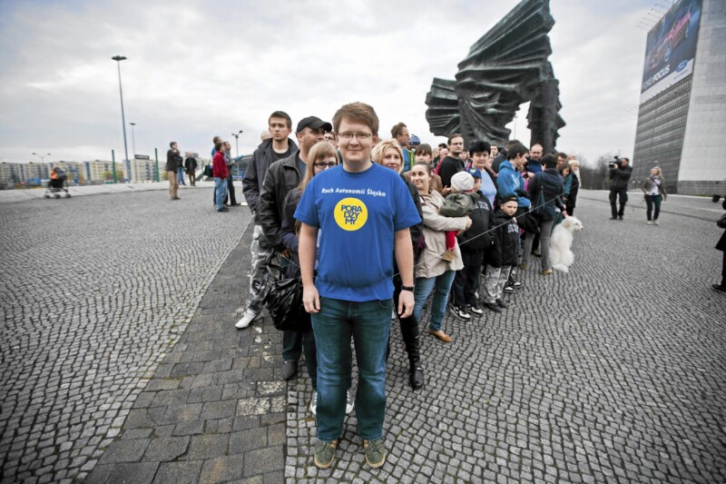 DLOKA „Serce dla Śląska” – happenning zorganizowany przez Ruch Autonomii Śląska. Katowice, 2011 r.