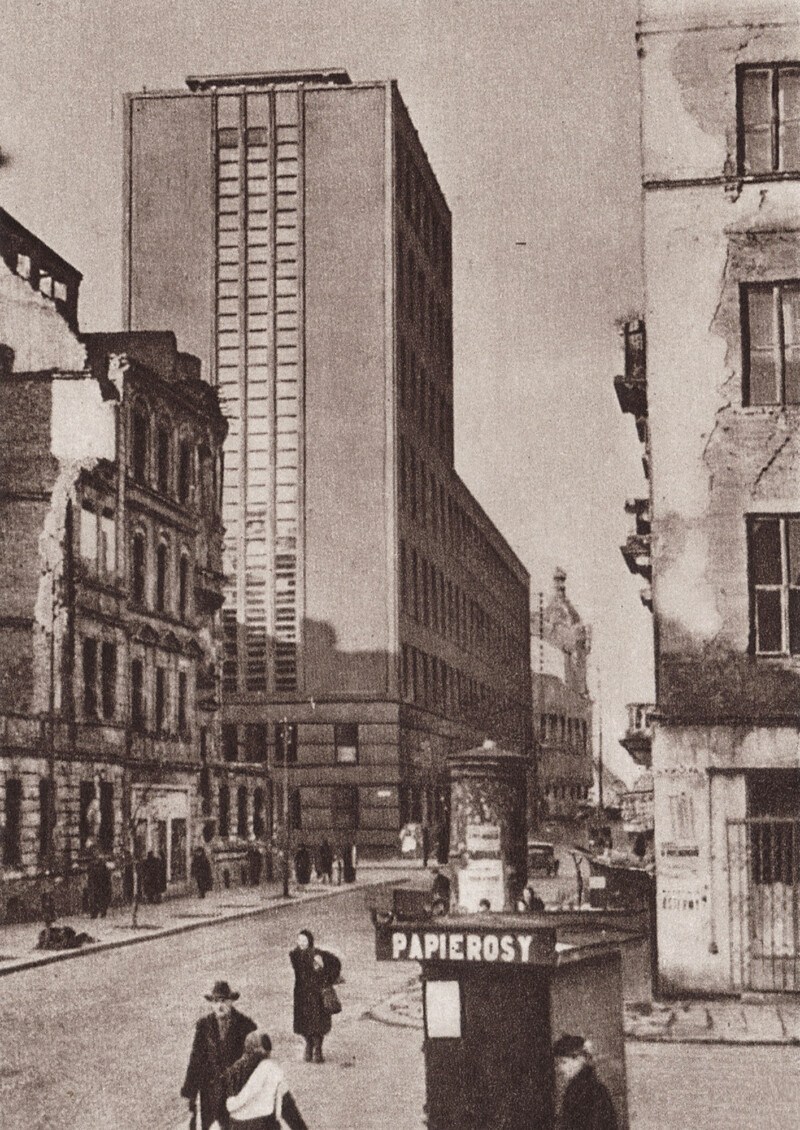 csfseOBR Gmach Urzędu Telekomunikacyjnego. Warszawa,ul. Poznańska, ok 1949 r.